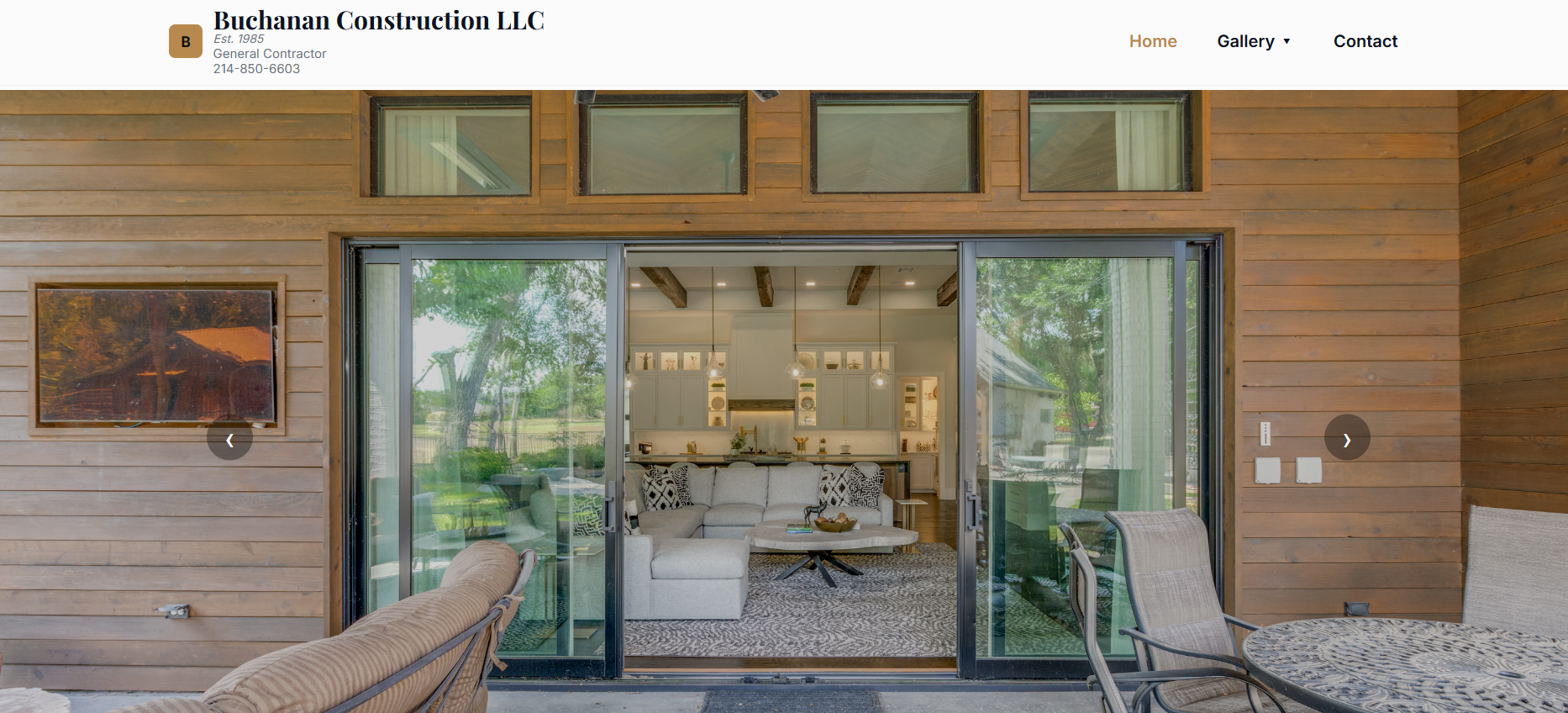 Buchanan Construction LLC website screenshot
